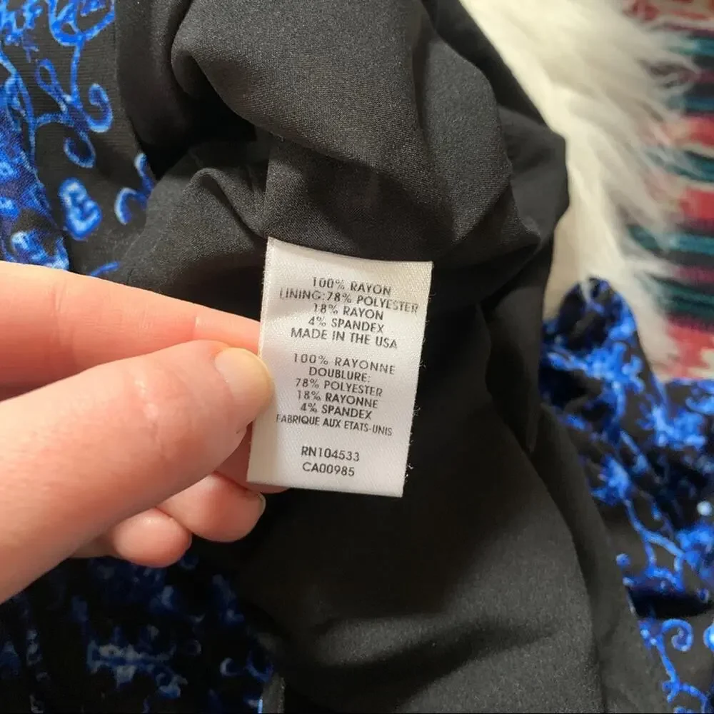 Nanette Lepore Wide Legged Floral Jumpsuit Soft Flexible 1/2 zip sz 2 - Picture 7 of 8